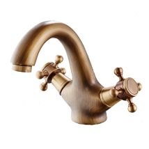 Bronze Basin Mixer Tap, With 60cm Connection Hose X2