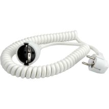 Bachmann Cable En Espiral H05vv-f Blanco Extensible De 0,5 A 2 M