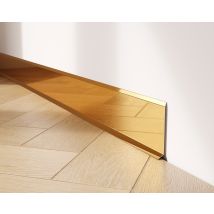 Dekorative Sockelleiste F Aus Rostfreiem Stahl Für Wand Und Wand 8cm X 270cm - Glänzend Gold