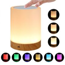 Lampada da tavolo LED multicolore – 3W – 95 x 120 mm – Tattile, ricaricabile, luce calda – EINEMGELD