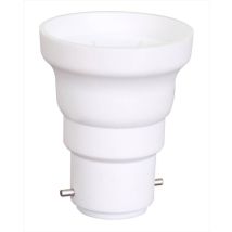 Trasformatore Con Presa In Plastica Bianca Da B22 A E27 Max 60w Tibelec Tibelec
