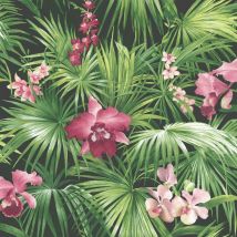 Galerie - Global Fusion Tropical Plants Wallpaper Green Botanical Paste The Wall