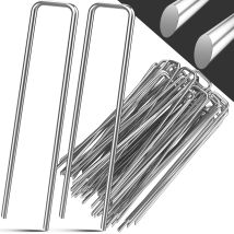 Piquets De Fixation - Lot Au Choix 50/100/150/200 - Acier Ø2,7mm Tête Plate - Sardine Piquet Terre Tente Jardin Set De 150