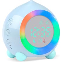 Zolginah Reloj Despertador Para Niños Iluminar Lámpara Led Digital Reloj Despertador Luz Nocturna Niña Niños Día Noche Niño Volumen Ajustable Snooze 