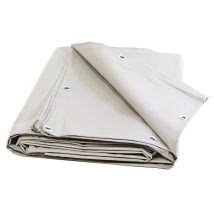 Lona Para Cochera Blanca 3x5 M - Garantía De 10 Años Tecplast Xp640cp - Toldo De Pvc Impermeable Para Garaje - Hecha En Francia