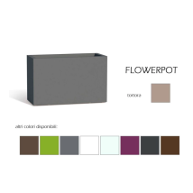 Vase Pot Design Moderne 80 X 35 Cm H 50 Cm En Polymère Gris Tourterelle Résistant Pour L'Intérieur Et L'Extérieur - Fabriqué En Italie - Monacis