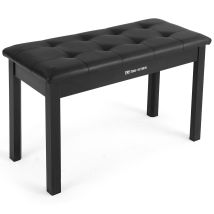 Mustar Piano Stool,74cm Large Seat Wooden Piano Benches With Storage Compartment,soft Faux Leather Padded Seat, Dressing Table Stool,vanity Stool