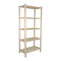 Scaffale in legno di pino massiccio H170 L75 P40 – Accessori per camini e stufe – Fleda Trading