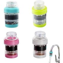 4 Pezzi Filtro Per L'Acqua Del Rubinetto, Filtro Per La Pulizia Del Rubinetto, Mini Filtro Per L'Acqua Del Rubinetto In Pp Antispruzzo Con Elemento 