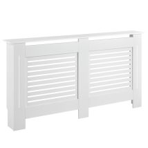 [en.casa] - Heizungsabdeckung Charleston 152x19x83 Cm Mit Ablage Weiß En.casa