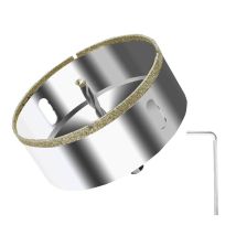 Seghe A Tazza Diamantata 100mm Con Guida Di Centraggio, Fresa A Tazza Diamantata Per Vetro, Piastrelle, Ceramica, Marmo, Granito