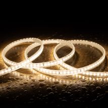 Tira Led Regulable 220v Smd 120 Led/m Color 8.5w/m Ancho 12mm Corte 20cm Ip65 A Medida 4000k Blanco Neutro 50 M