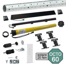 Solarbetriebener Funkantriebssatz Für Rollladen 40 Kg - Octo Rohr Ø 60 Mm - 20 Nm