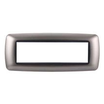 Kompatible Abdeckrahmen Bticino Livinglight 7 Module Konvexer Kunststoff Titan Farbe