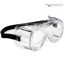 Maschera protettiva per occhi UNIVET 602A – PVC trasparente, lenti antiappannanti, ventilazione indiretta – Norme EPI