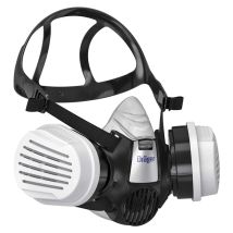 Dräger X-plore 3300 Demi-masque De Protection Respiratoire Adapté Aux Substances Chimiques, Gaz, Vapeurs Kit Avec 2 Filtres A1b1e1k1 Hg P3 Taille M