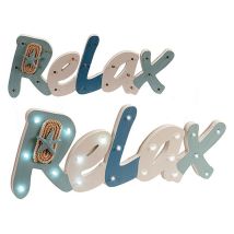 Gift Decor S3601455 Schild De Wooden Led Lights, Verschiedene Materialien, Multicolour, 3 X 20 X 41 Cm