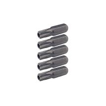 Kstools - Ks Tools 911.2286 -5 X Drilled Torx Screwdriver Bits 15 Drive 6.35mm L.25mm 1/4'