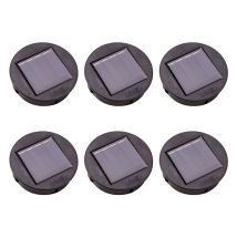 Scatola Luminosa Led Rotonda Di Ricambio Alimentata A Energia Solare Smart Garden Da 6 Pezzi, Scatola Batteria Solare, Celle Solari, Caricabatterie 