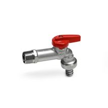 Giacomini Wasserhahn 1/2" – Verchromtes Messing-Absperrventil mit Außengewinde – 5–90 °C – 10 bar