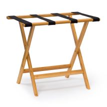 Relaxdays Suitcase Stand Wooden Luggage Rack 50 X 60 X 37.5, Cm Luggage Holder With 4 Straps Hotel Or Guesthouse Luggage Rack, For Frequent Travellers