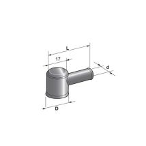Bouchon isolant diamètre 15mm longueur 41mm – PVC noir – Section câble pour borne, Fixation raccord – MTA