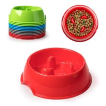 Plasticforte - Cani Di Antiglotoni Comedero 24 Cm, Colori Assortiti, Contenitore Per Alimenti Lenti Ideali Per Animali Domestici Golonici