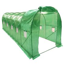 5m X 2m Polytunnel Greenhouse Roll Up Windows Wolf Poly Tunnel