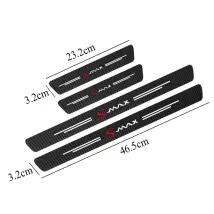 (smax) 4 Autocollants De Seuil De Porte En Fibre De Carbone Pour Ford C-max Et S-max - Accessoires Auto