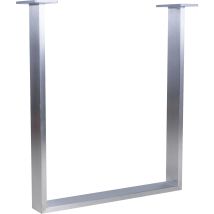 SIMAUSROM Tischkufe Regular – Edelstahl gebürstet – Tragkraft 150 kg – Breite 600 mm – Höhe 720 mm – Tiefe 80 mm