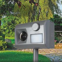 Garden Protector 3 – Ultraschall-Tiervertreiber – Frequenzeinstellungen: 7 Stufen – Erkennungswinkel: 90° – Schutzart: IP44