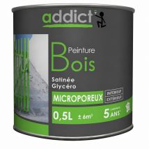Pintura Especial Para Madera Glicero, Gris Guijarro Satinado, 0,5 Litro.