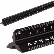 Righello Triangolare In Alluminio Per Architetti, Metrico 1:20, 1:25, 1:50, 1:75, 1:100, 1:125, Standard Circa 30,5 Cm, Per Architetti, Studenti, 