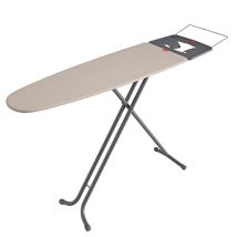 Premium Range - Brett Mit Bügelständer Und Kleiderbügelhalter, Grau Und Beige, 120 X 41 Cm - Rayen