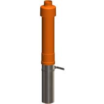 Atec Passaggio A Tetto Dn80/125 L=650mm Per Ironpoly Concentrico Rosso Coppo, 701757