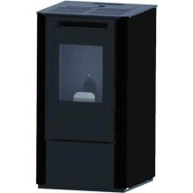 Estufa Punto Fuego Pellet Vania 9,5kw Negra Gofrada