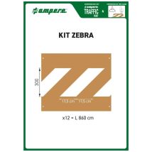 Ampere Schablonenset Zebra – 12 hochwertige Schablonen – geölter, verstärkter Spezialkarton – Gesamtlänge 860 cm
