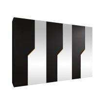 Armario Hartford 599, Negro, 202x300x52cm, Puertas De Armario: Con Bisagras, Número De Estantes: 0