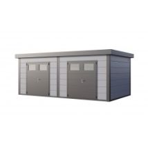 Caseta Metalica Jardin Novo Habitat Nh12 Doble Gris