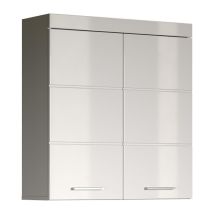 Mueble Alto De Baño Amanda - 2 Puertas - Ancho 73 X Profundidad 23 X Alto 77 Cm - Blanco - Trendteam