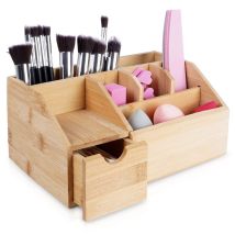 Eleganza - Organizer With Six Compartments And Pull Out Drawer In Bamboo