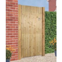 Cannock Gates - Carlton Square Top High Quality Single Gate - Pressure Treated Scandinavian Redwood - W900 X H1800 Mm
