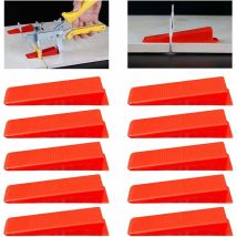 Fliesen Nivelliersystem Keile, Keil Nivellierer Fliesen Abstandshalter Fliesen Nivellierer Abstandshalter Clips Keile, 100 Stück, Rot