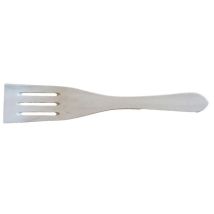 Espátula de cocina curva ranurada 30 cm – Madera de platanero – Utensilio de cocina