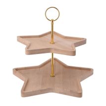 Excellent Houseware - Patera À Deux Niveaux En Forme D'Étoile, 25 Cm