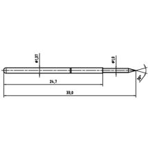 Hartmann 1025/e-b-1.5n-au-1.0 Präzisionsprüfstift - Ptr