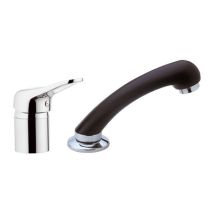 Mixer mit ausziehbarer Dusche für Friseure – Schwarz – 3/4" Zwingenschaft – Durchmesser 48 mm – Höhe 70 mm – Länge 110 mm