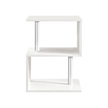 Clipop - Bedside Table, S Shape End Side Table, Nightstand Living Room Bedroom Furniture
