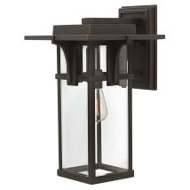 Elstead Manhattan - Lanterna Da Parete Grande 1 Luce Da Esterno Bronzo Lucidato A Olio Ip44, E27