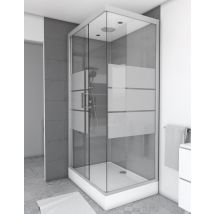 Marwell Duschkabine Grey River Rectangle 80 X 110 X 215 Cm - Silber - Eckdusche - Komplettdusche - Dusche - Duschabtrennung - Duschwand - Dusche 